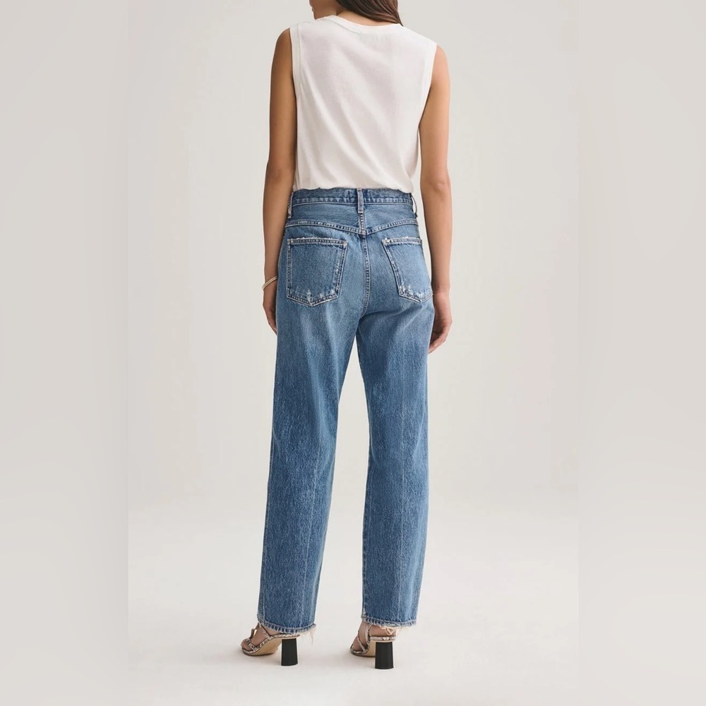 AGOLDE 90’s High Rise Medium Wash 100% Cotton Jeans // Showcase
